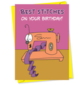 "Best stitches on your birthday" Quilter Birthday Card #BTY017