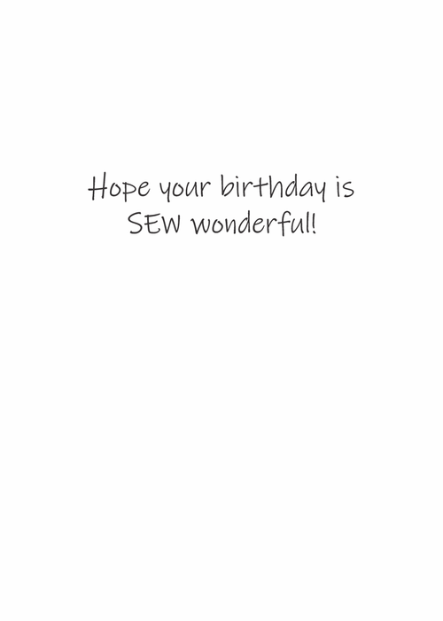 "Hugs & Stitches on your birthday" Quilter Birthday Card #BTY018